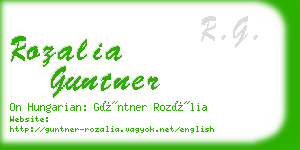 rozalia guntner business card